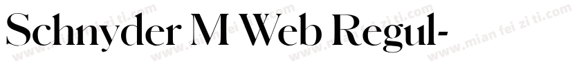 Schnyder M Web Regul字体转换
